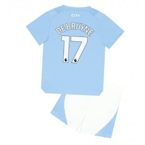 Manchester City Kevin De Bruyne #17 Hemmaställ Barn 2023-24 Kortärmad (+ Korta byxor)